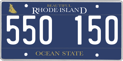 RI license plate 550150