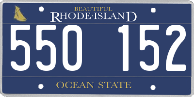 RI license plate 550152
