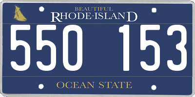RI license plate 550153