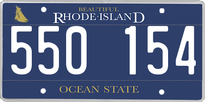 RI license plate 550154