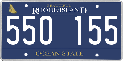 RI license plate 550155