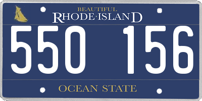 RI license plate 550156
