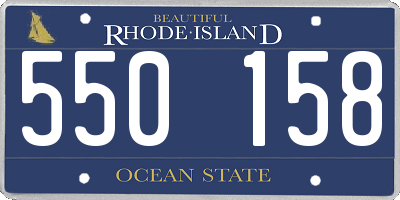 RI license plate 550158