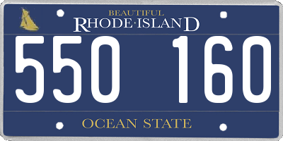 RI license plate 550160