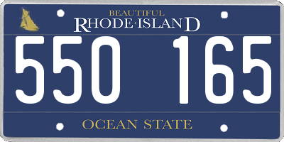 RI license plate 550165