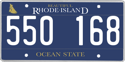 RI license plate 550168
