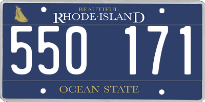 RI license plate 550171
