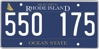 RI license plate 550175