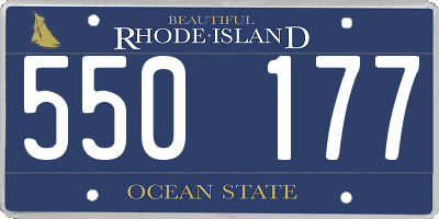 RI license plate 550177