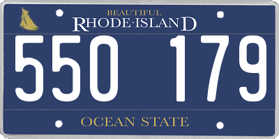 RI license plate 550179