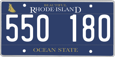 RI license plate 550180