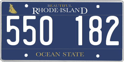 RI license plate 550182