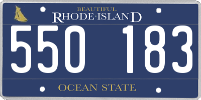 RI license plate 550183