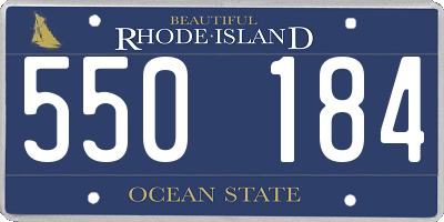 RI license plate 550184