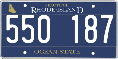 RI license plate 550187