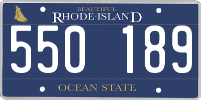 RI license plate 550189