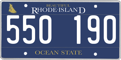 RI license plate 550190