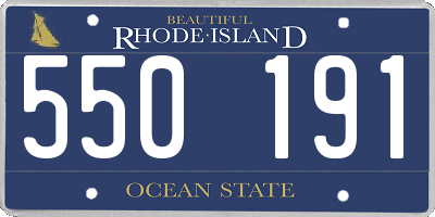 RI license plate 550191