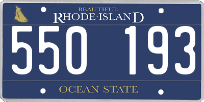 RI license plate 550193