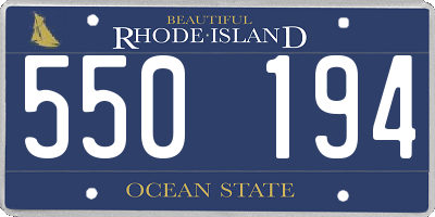 RI license plate 550194
