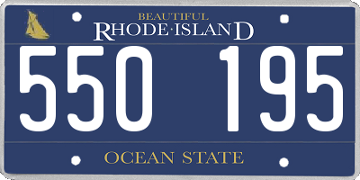 RI license plate 550195