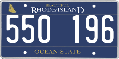 RI license plate 550196