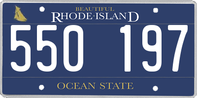 RI license plate 550197