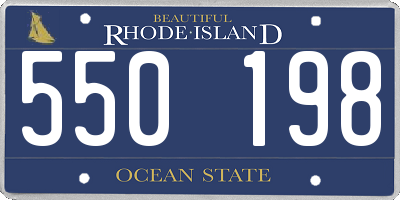 RI license plate 550198