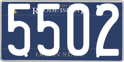 RI license plate 5502
