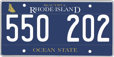 RI license plate 550202