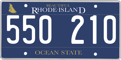 RI license plate 550210
