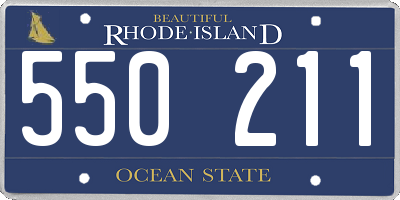 RI license plate 550211