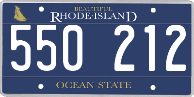 RI license plate 550212