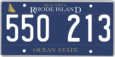 RI license plate 550213