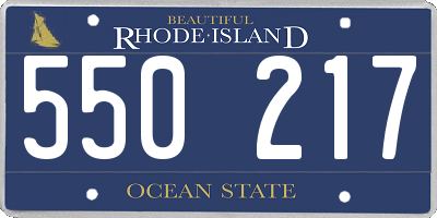 RI license plate 550217