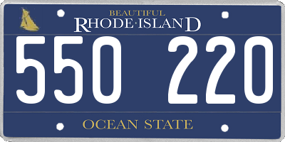 RI license plate 550220