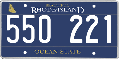 RI license plate 550221
