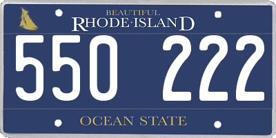 RI license plate 550222