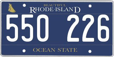 RI license plate 550226