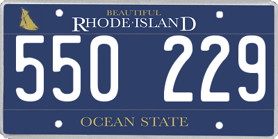 RI license plate 550229