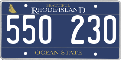RI license plate 550230