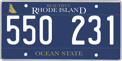 RI license plate 550231