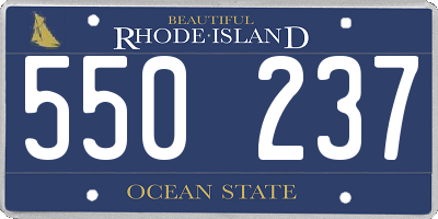 RI license plate 550237