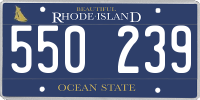 RI license plate 550239