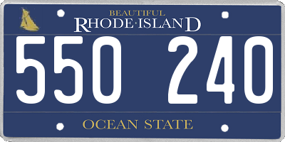 RI license plate 550240