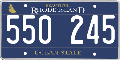RI license plate 550245