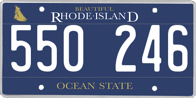RI license plate 550246