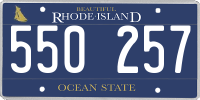 RI license plate 550257