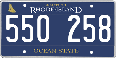 RI license plate 550258