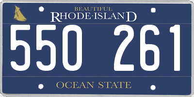 RI license plate 550261